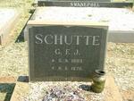 SCHUTTE G.F.J. 1893-1970