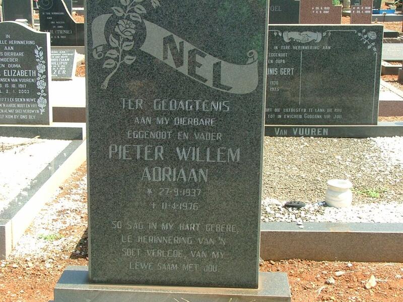 NEL Pieter Willem Adriaan 1937-1976