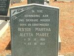 MAREE Hester Martha Aletta 1901-1977
