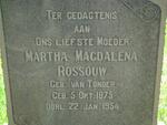 ROSSOUW Martha Magdalena nee VAN TONDER 1875-1954