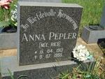 PEPLER Anna nee RIES 1913-1995