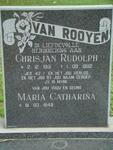 ROOYEN Chrisjan Rudolph, van 1951-1992 & Maria Catharina 1948-