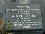 NEETHLING Wessel Ernest 1933-2000 & Petronella Johanna 1932-1996