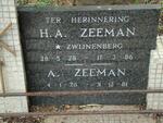 ZEEMAN H.A. 1928-1986 & A. 1928-2001