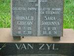 ZYL Ronald Gideon, van 1925-1995 & Sara Johanna 1929-1974