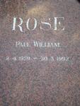 ROSE Paul William 1959-1992