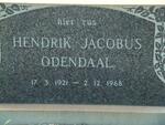 ODENDAAL Hendrik Jacobus 1921-1968