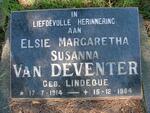DEVENTER Elsie Margaretha Susanna, van nee LINDEQUE 1914-1984