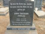 RENSBURG Emma Theodora, van nee PRINSLOO 1941-2001