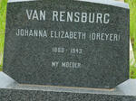 RENSBURG Johanna Elizabeth, van nee DREYER 1860-1943