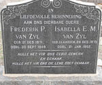 ZYL Frederik P., van 1871-1949 & Isabella E.M. CLAASSEN 1875-1952