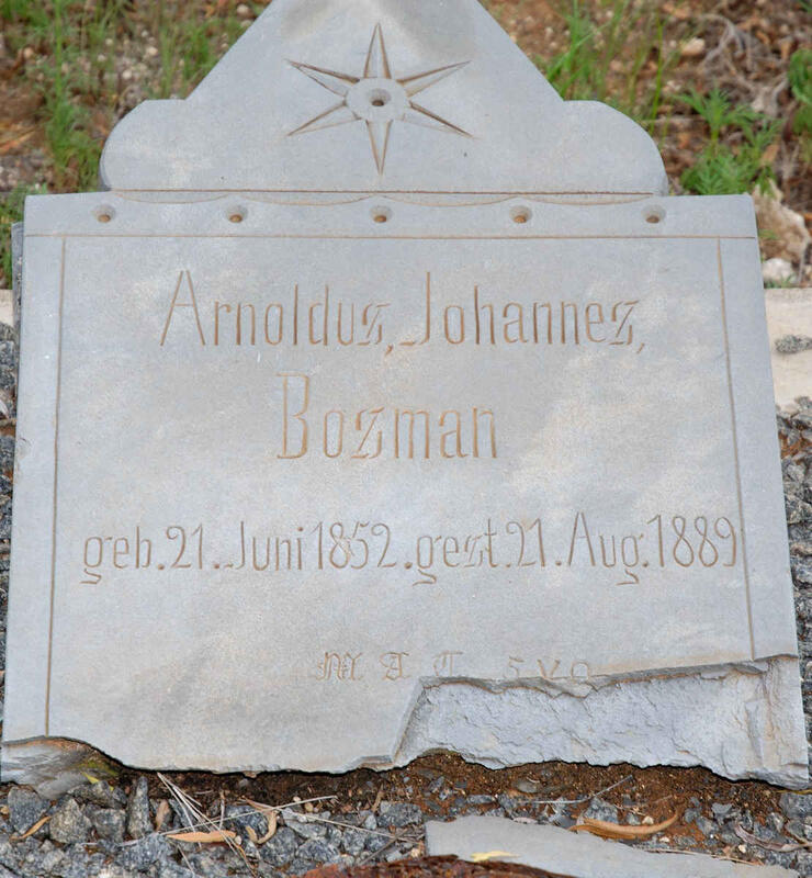 BOSMAN Arnoldus Johannes 1852-1889