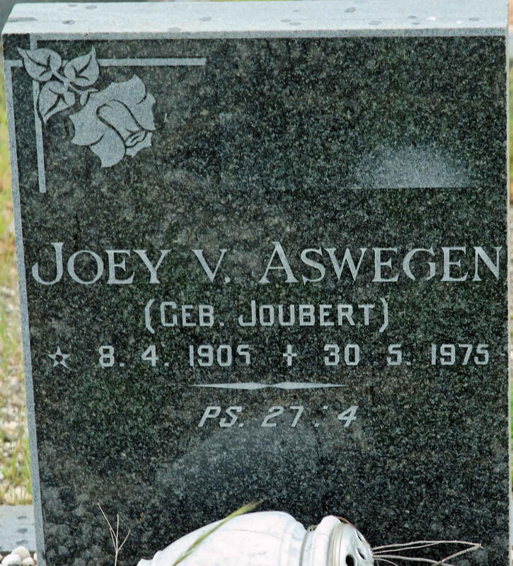 ASWEGEN Joey, van nee JOUBERT 1905-1975