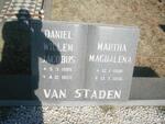 STADEN Daniel Willem Jacobus, van 1889-1955 & Martha Magdalena 1900-1986