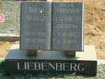 LIEBENBERG David Schalk 1908-1985 & Johanna Elizabeth BOTHA 1913-1979