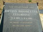 UYS Matthys Johannes 1878-1966