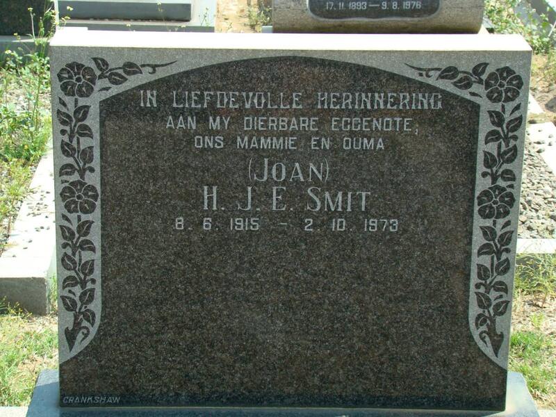 SMIT H.J.E. 1915-1973