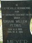MEYER Adriaan Willem Petrus 1909-1965