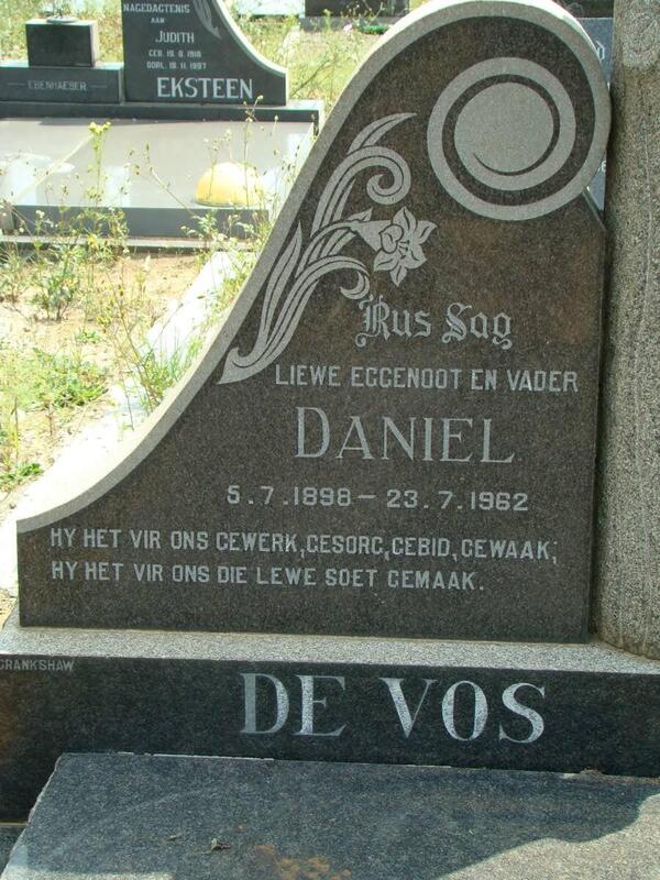 VOS Daniel, de 1898-1962