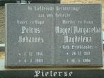 PIETERSE Petrus Johannes 1916-1989 & Maggel Margaretha Magdalena FRIEDLANDER 1918-1996