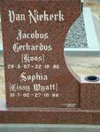 NIEKERK Jacobus Gerhardus 1907-1986 & Sophia WYATT 1902-1988