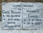 SEMPER Cecil Blount 1914-1991 & Veronica Eunice 1923-2007 