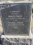 FOWLER Anna M. 1867-1904 :: FOWLER Philipus L. 1902-1910