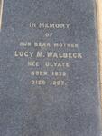WALDECK Lucy M. nee ULYATE 1839-1907
