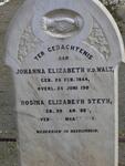 WALT Johanna Elizabeth, v.d. 1844-1902 :: STEYN Rosina Elizabeth 1883-1901