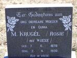 KRUGEL M. nee WIESE 1878-1930