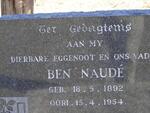 NAUDÉ Ben 1892-1954