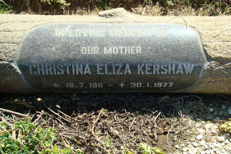 KERSHAW Christina Eliza 1911-1977