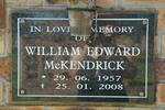 McKENDRICK William Edward 1957-2008