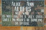 ALBERS Alice Ann nee WADE 1916-2004