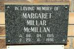 McMILLAN Margaret Miller 1915-1996
