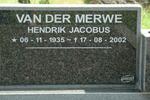 MERWE Hendrik Jacobus, van der 1935-2002