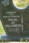 WILLIAMSON Pauline Lee 1959-2002