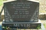MEYER Alida Maria nee ADENDORFF 1903-1962