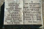 VERMAAK Coenraad Marthinus 1872-1943 & Susanna Sophia ODENDAAL 1877-1954