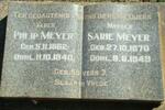 MEYER Phlip 1862-1940 & Sarie 1870-1949