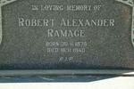 RAMAGE Robert Alexander 1876-1940