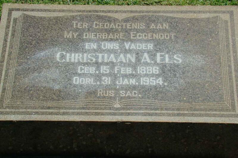 ELS Christiaan A. 1886-1954