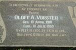 VORSTER Oloff A. 1901-1953