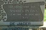 JAGER Andries Petrus, de 1914-1953