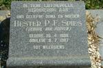 SPIES Hester P.F. nee VAN ROOYEN 1898-1987