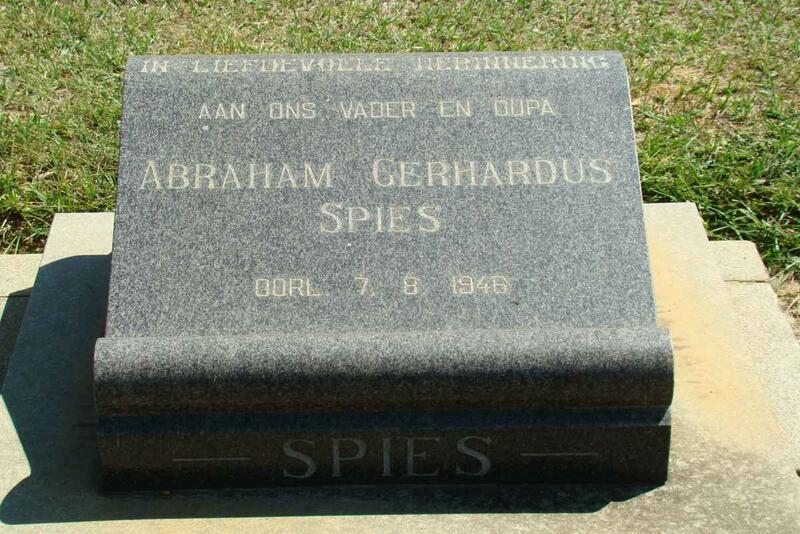 SPIES Abraham Gerhardus -1946