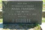 FOURIE Maria Fransina nee MEYER 1921-1959