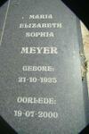 MEYER Maria Elizabeth Sophia 1923-2000