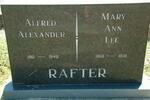 RAFTER Alfred Alexander 1861-1940 & Mary Ann Lee 1859-1938