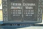RENSBURG Frederik Johannes, van 1922-2008 & Catharina Maria 1921-1996